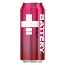 ENERĢIJAS DZĒRIENS BATTERY POMEGRANATE-RASPBERRY AR SALDINĀTĀJU 0,5L