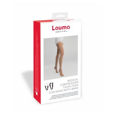 Lauma Medical medicīnskās kompresijas garās zeķes ar gumiju,bez pirkstgala AG307 bēšas,izm.3D 2.CCL