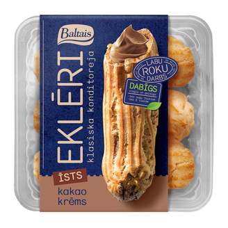 EKLĒRI BALTAIS AR KAKAO KRĒMU 135G