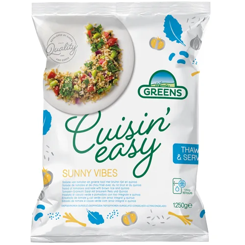ĀTRI SALDĒTS DĀRZEŅU MAISĪJUMS GREENS SUNNY VIBES, 1.25KG IQF