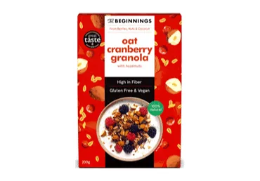 AUZU GRANOLA THE BEGINNINGS AR DZĒRVENĒM BEZ GLUTĒNA 200G