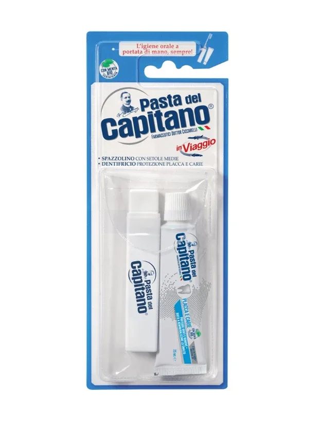 Дорожный набор Pasta del Capitano (зубная щётка + зубная паста), 25 мл