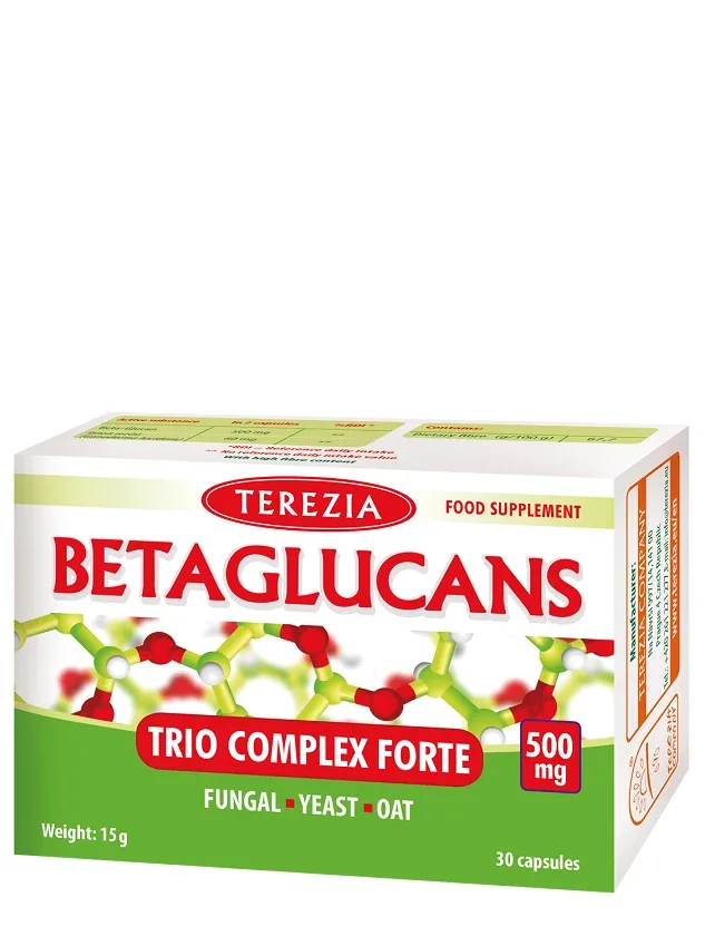 Terezia Betaglucans (no sēnēm, raugiem, auzām), 30 kapsulas