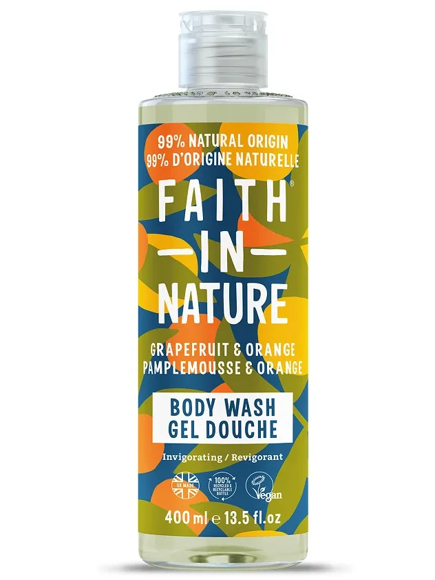 Faith In Nature Grapefruit & Orange ķermeņa mazgāšanas līdzeklis, 400 ml