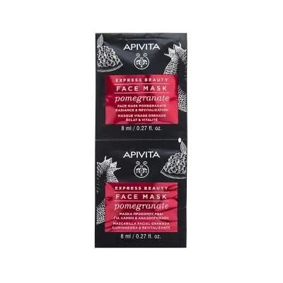 Apivita Express Beauty sejas maska ​​ar granātāboliem 2 x 8 ml