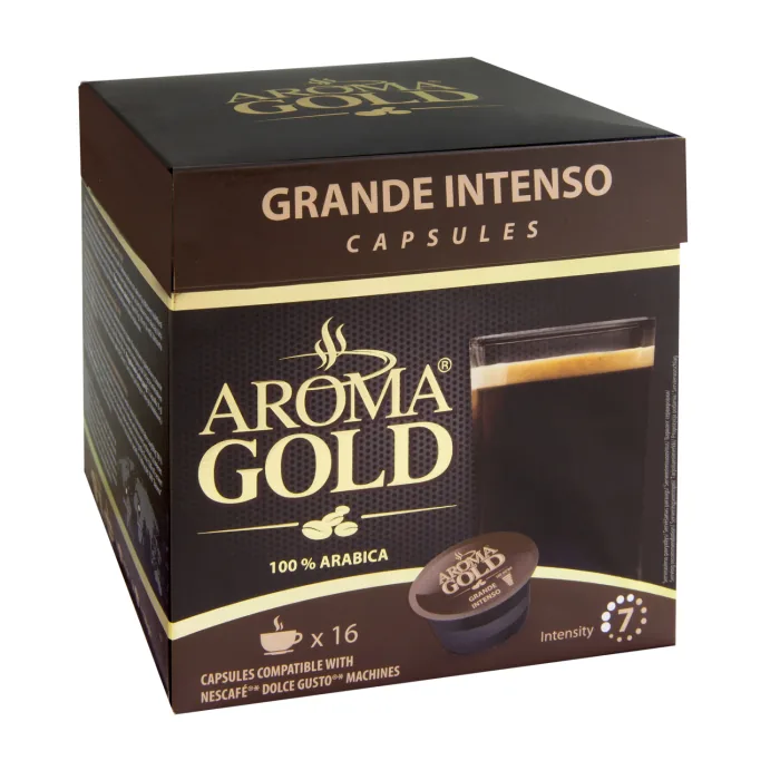 KAFIJAS KAPSULAS AROMA GOLD GRANDE INTENSO 16X8G