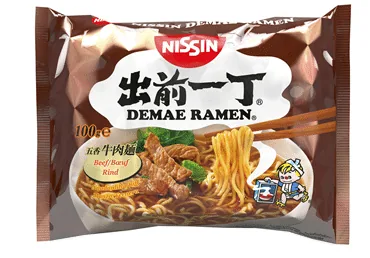 ĀTRI PAGATAVOJAMAS NŪDELES NISSIN RAMEN LIELLOPA 100G
