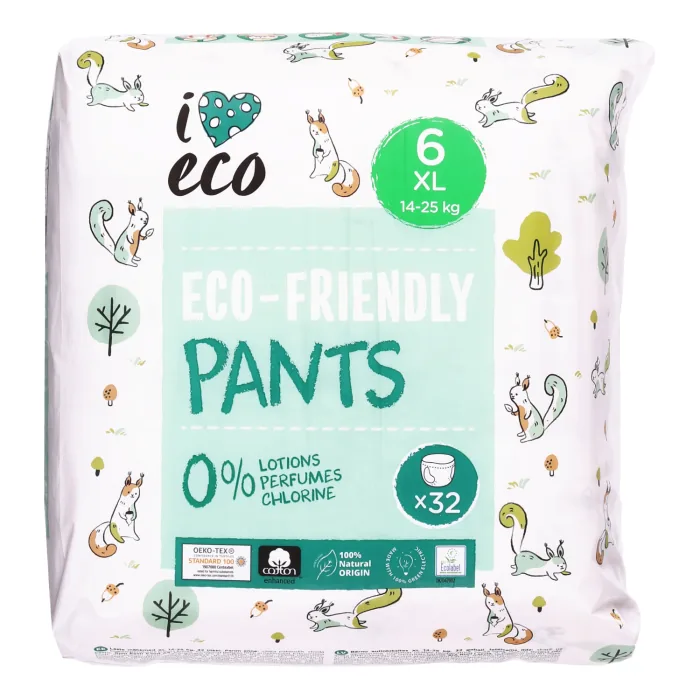 BĒRNU BIKSĪTES I LOVE ECO XL S6 14-25KG, 32GAB