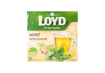 ZĀĻU TĒJA LOYD AR PIPARMĒTRU UN INGVERU 20X2G