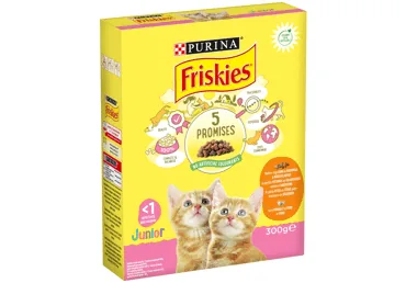 SAUSĀ KAĶU BARĪBA FRISKIES JUNIOR VISTAS-DĀRZEŅU 300G