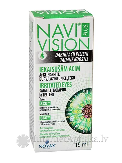 Navivision Plus Irritated Eye acu pilieni, 15 ml