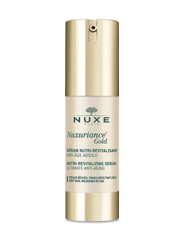 Nuxe Nuxuriance Gold barojošs–atsvaidzinošs, pret novecošanos aizsargājošs serums, 30 ml