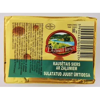 KAUSĒTAIS SIERS DOLINA NARWI AR ZAĻUMIEM 80G