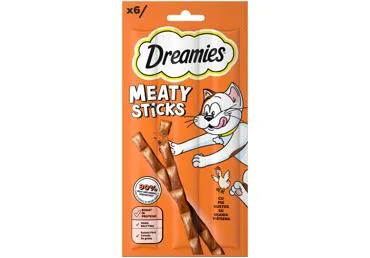 Kaķu gardums meaty sticks vistas Dreamies 6 x 5 g