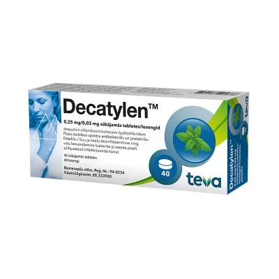Decatylen 0,25 mg/0,03 mg sūkājamās tabletes N40
