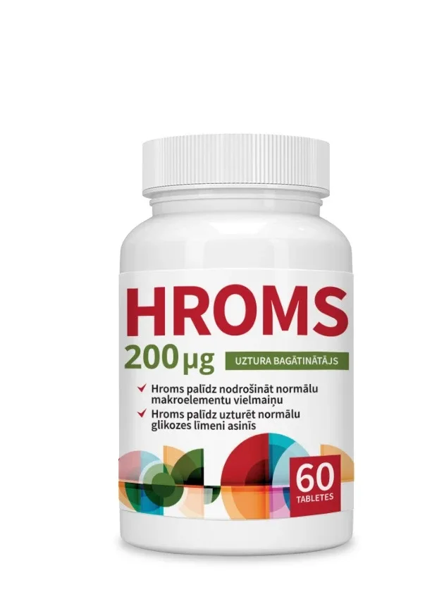 Hroms 200 ΜG tabletes, 60 gb.