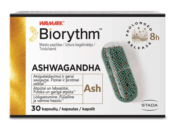Biorythm Ashwagandha kapsulas, 30 gab.