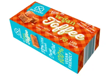 KONFEKTES SKRĪVERU VEGAN TOFFEE 160G