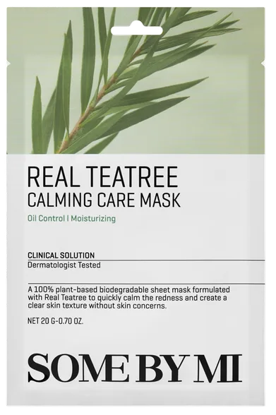 Some by Mi Real Teatree Calming auduma sejas maska, 20 g