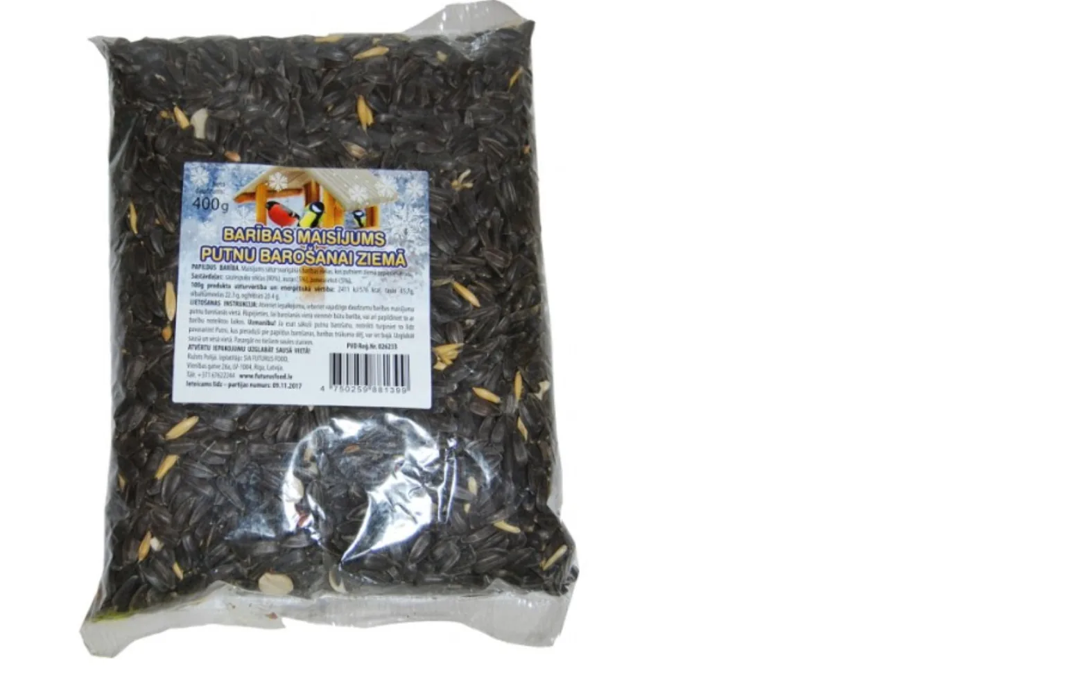 BARĪBAS MAISĪJUMS PUTNIEM, 400G