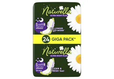 HIGIĒNISKĀS PAKETES NATURELLA ULTRA NIGHT PLUS 5 24GB