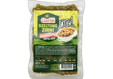 ZIRŅI DZELTENIE AR KARAMELIZĒTIEM SĪPOLIEM GARĪŠI 400G