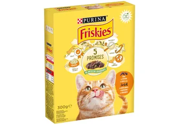 SAUSĀ KAĶU BARĪBA FRISKIES VISTAS-AKNU-DĀRZEŅU 300G