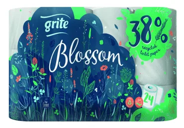 TUALETES PAPĪRS GRITE BLOSSOM 3K. 24R.