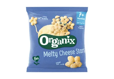 Kukurūzas zvaigznes ar sieru Organix 20 g 7+