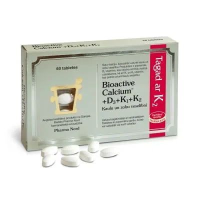 Bioactive Calcium+D3+K1+K2 tabletes N60