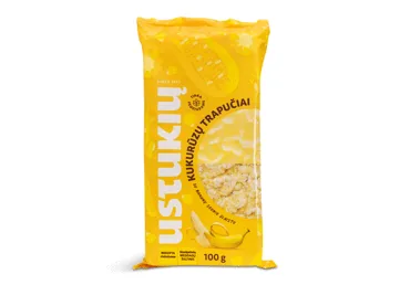 KUKURŪZAS GALETES USTUKIU AR BANĀNU GLAZŪRU 100G