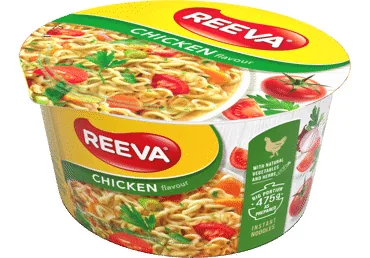 ĀTRI PAGATAVOJAMAS NŪDELES REEVA AR VISTAS GARŠU 75G