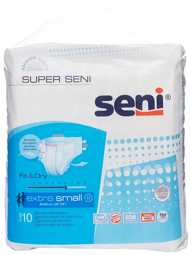 Seni Super autiņbiksītes XS izmērs, 10 gb.