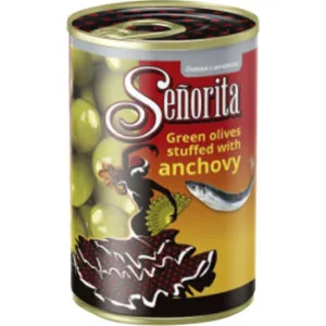 OLĪVAS ZAĻĀS PILDĪTAS AR ANŠOVIEM SENORITA 280G