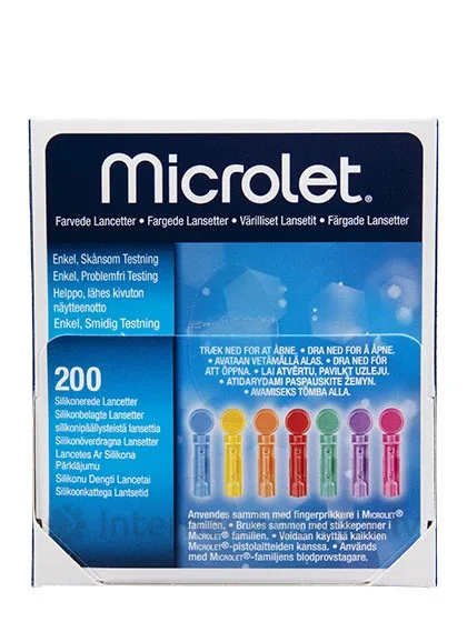 Microlet lancetes, 200 gb.