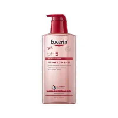 Eucerin PH5 dušas želeja un eļļa sausai un jutīgai ādai, 400 ml
