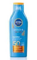 NIVEA SUN PROTECT&BRONZE SPF50 DIVKĀRŠAS IEDARBĪBAS LOSJONS AIZSARDZĪBAI PRET SAULI AR MELANĪNA EKSTRAKTU, 200ML
