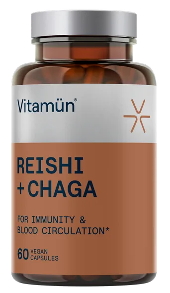 Vitamun Reishi + Chaga kapsulas, 60 gab.
