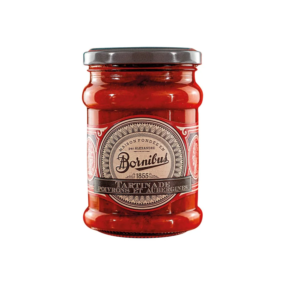 SARKANĀS PAPRIKAS UN BAKLAŽĀNU PASTA BORNIBUS, 250G