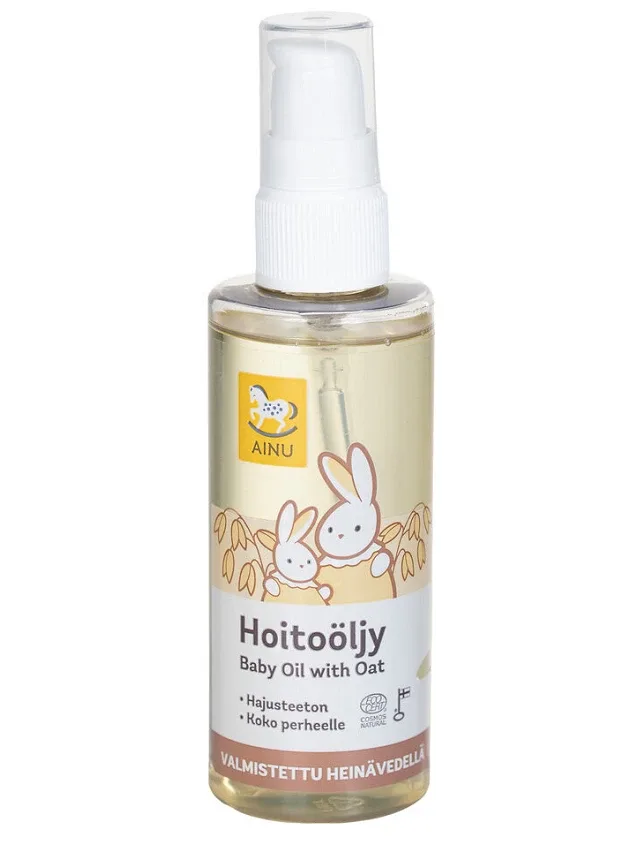 Ainu Baby Eco ķermeņa eļļa ar auzām, 100 ml