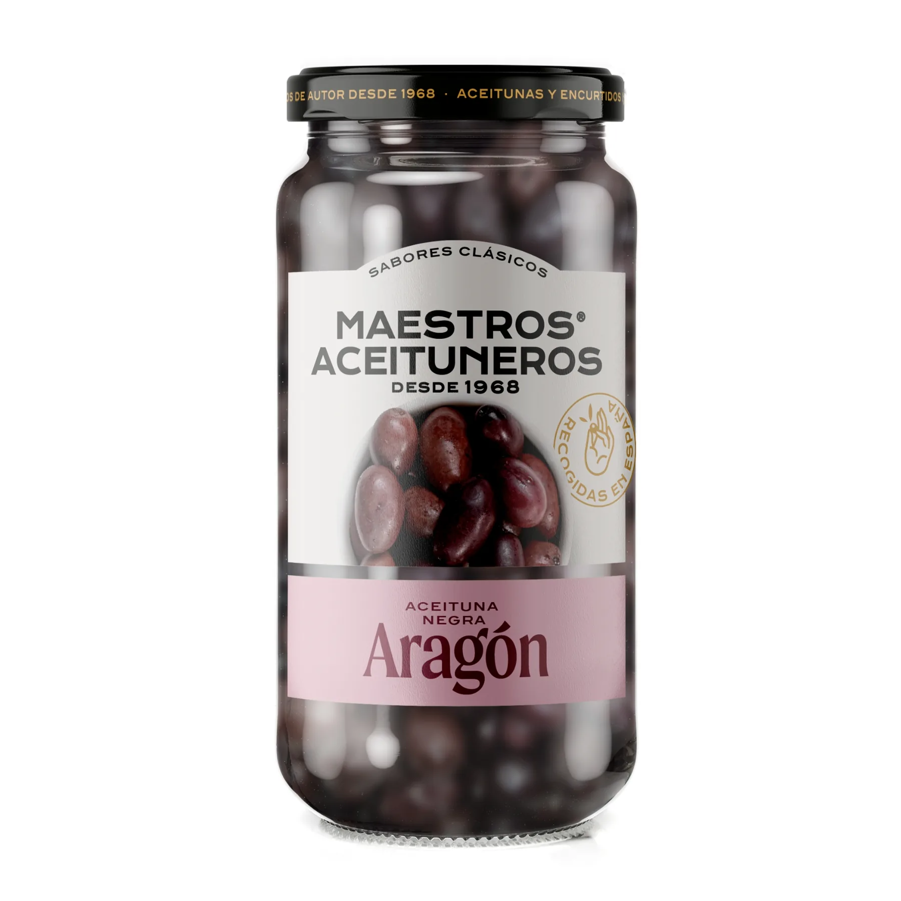 MELNĀS OLĪVAS ARAGON AR KAULIŅIEM MAESTROS ACEITUNEROS, 200G