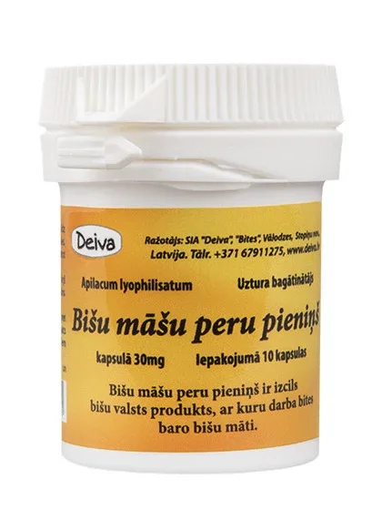 Bišu māšu peru pieniņš 30 mg, 10 kapsulas