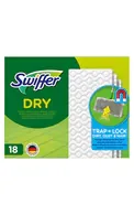 SWIFFER SAUSĀS SALVETES GRĪDU TĪRĪŠANAI, UZPILDE, 18GAB