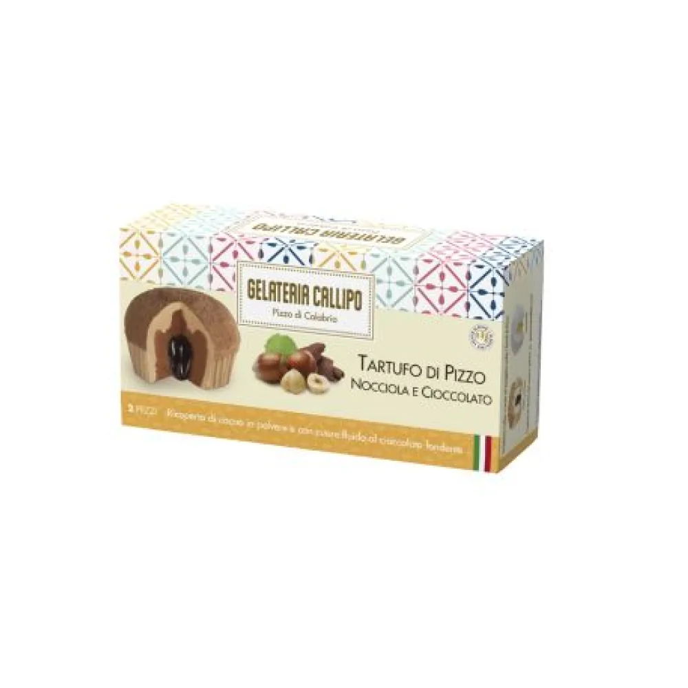 DESERTS SALDĒJUMS LAZDU RIEKSTU-ŠOKOLĀDES TARTUFO, SALD., 220G , CALLIPO GELATERIA