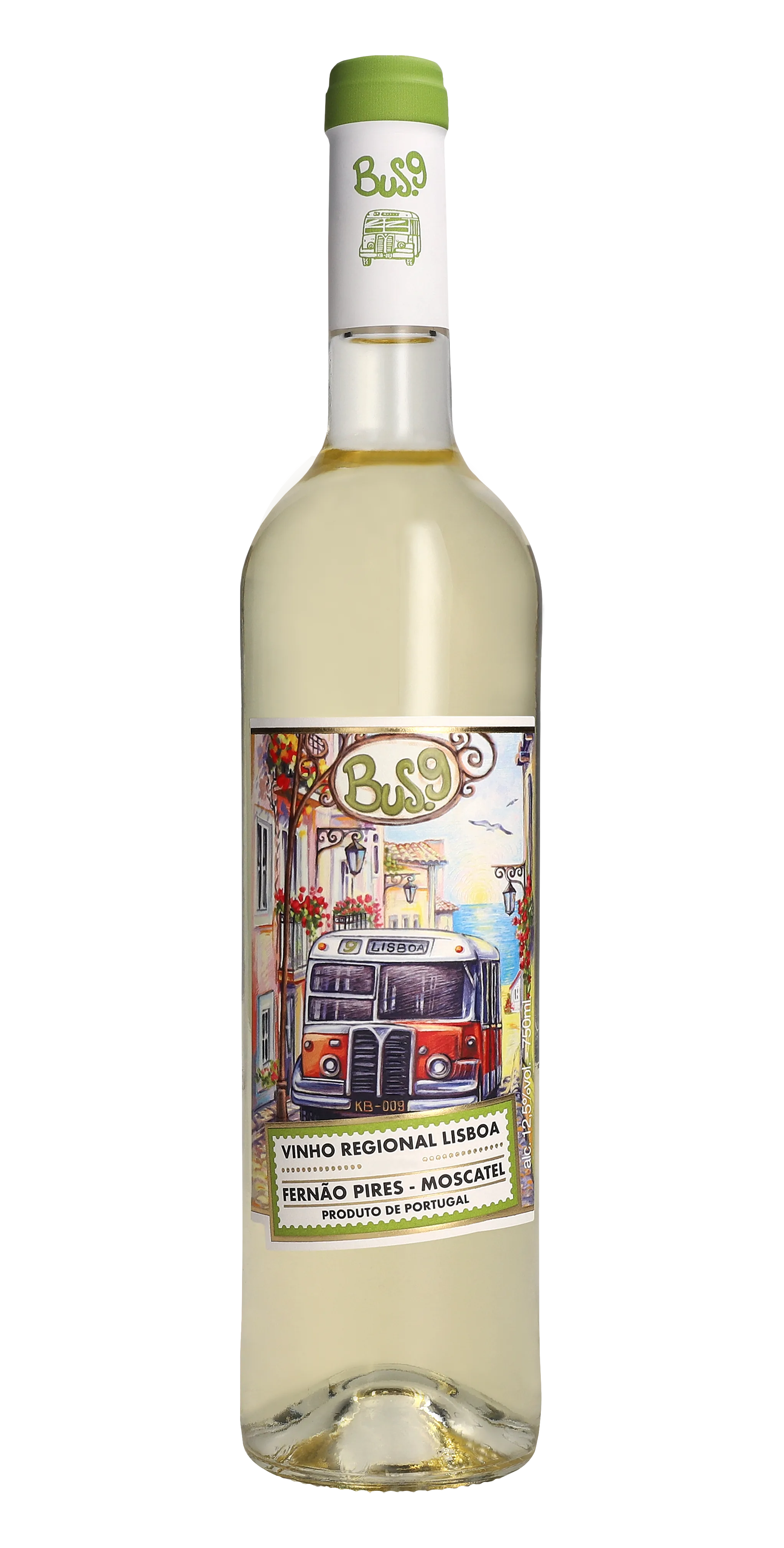 Baltvīns Bus 9 Fernao Pires Moscatel, sauss, 12,5%, 0,75 l