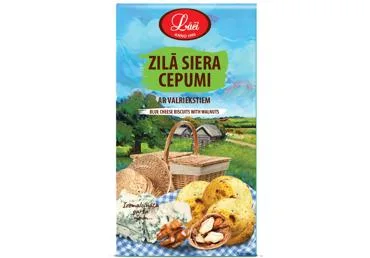 ZILĀ SIERA CEPUMI AR VALRIEKSTIEM LĀČI 100G