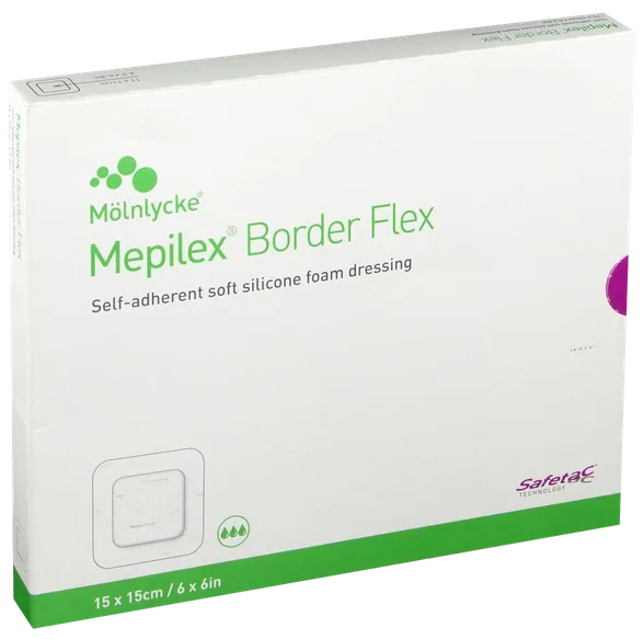 Mepilex Border Flex 15 x 15 cm plāksteri, 5 gab.
