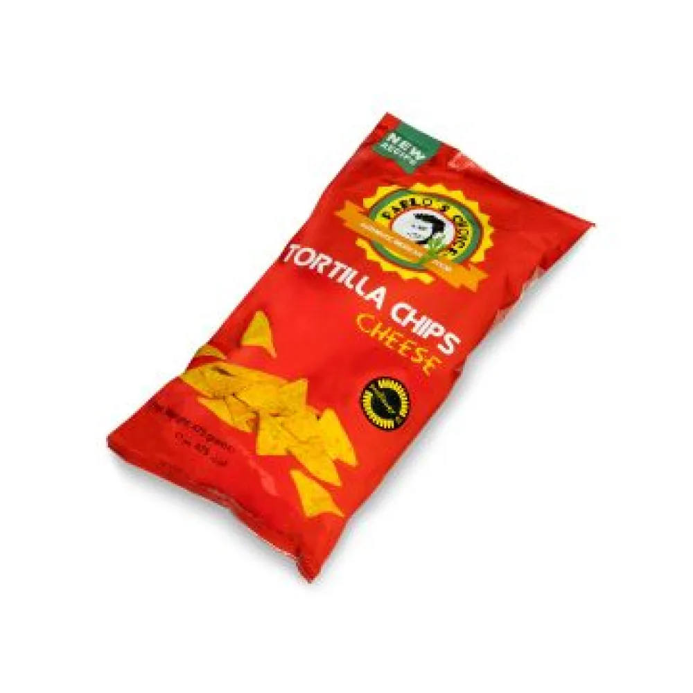 ČIPSI TORTILLA AR SIERA GARŠU (TRĪSSTŪRĪŠI), 475G, PABLO`S CHOICE