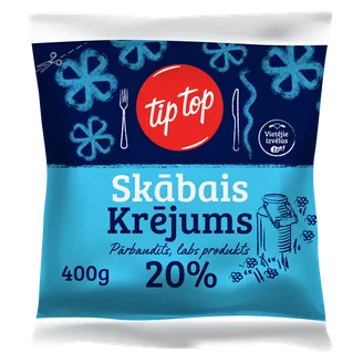SKĀBAIS KRĒJUMS TIP TOP 20% 400G POLIPAKA
