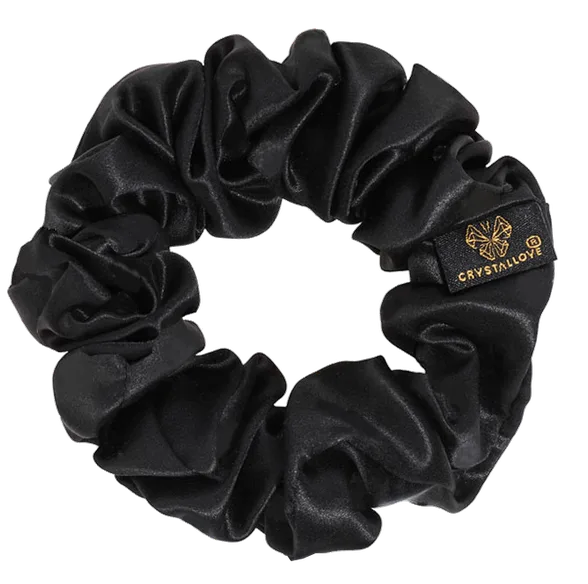 Crystallove Black zīda matu gumija, 1 gab.